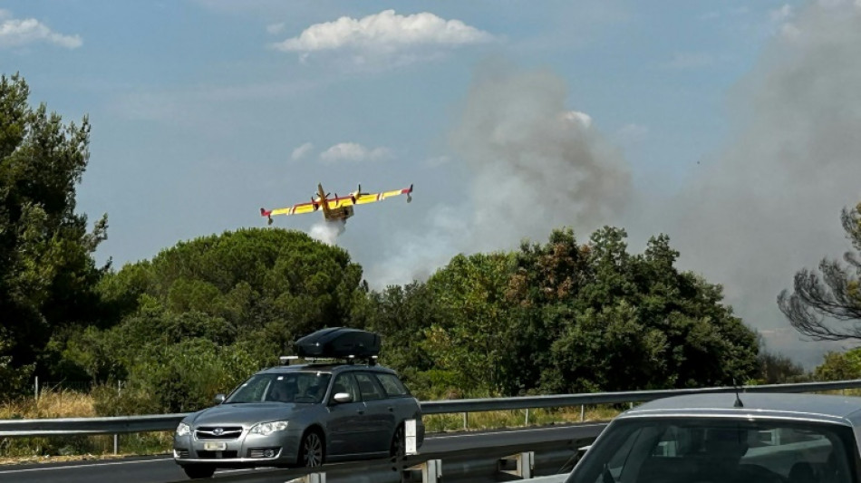 Incendie dans l'H&eacute;rault: l'autoroute A9 ferm&eacute;e dans les deux sens entre S&egrave;te et Agde