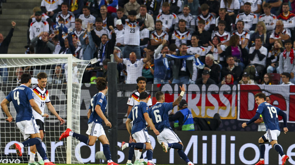 Nations League: crollo della Germania in casa contro la Grecia