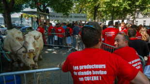 Pecuaristas franceses protestam perto da embaixada do Brasil em Paris