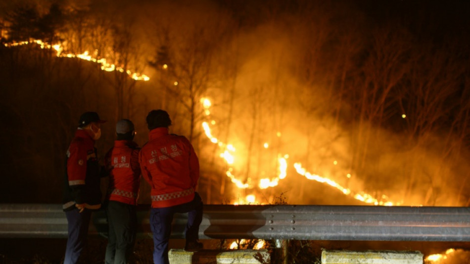 South Korea firefighters deploy helicopters as wildfires reignite