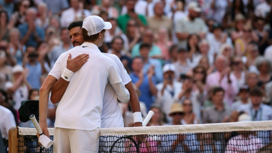 Tennis: Sinner bat Djokovic et se qualifie pour sa premi&egrave;re finale &agrave; Wimbledon