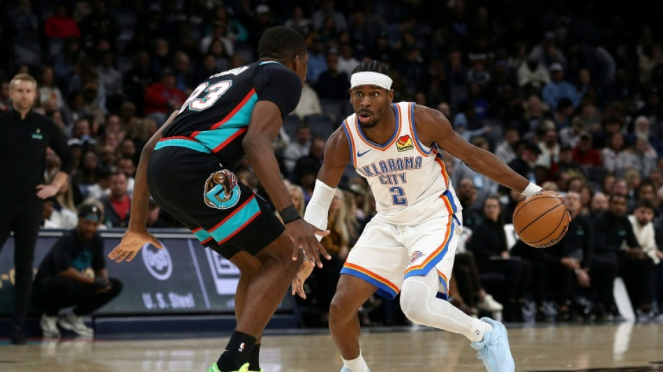 NBA: le Thunder renverse les Grizzlies, les Rockets gagnent chez les Bucks
