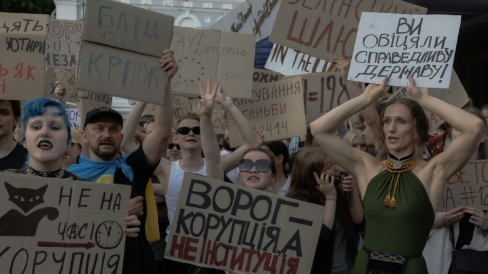 'A free Ukraine': Kyiv protests law threatening anti-corruption bodies