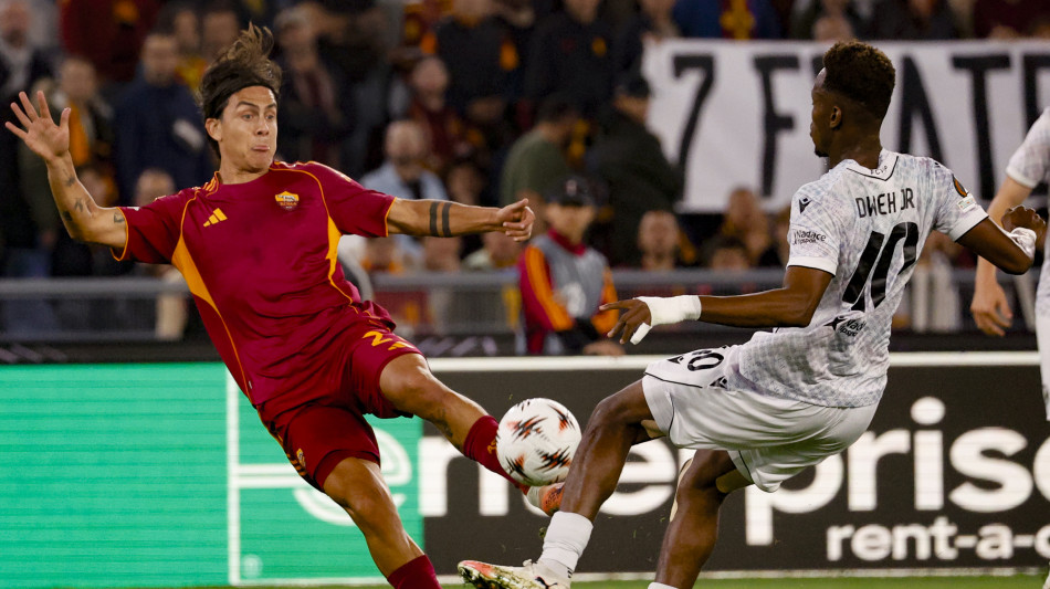 Europa League: Dybala 'Roma moscia, ci &egrave; mancata la cattiveria'