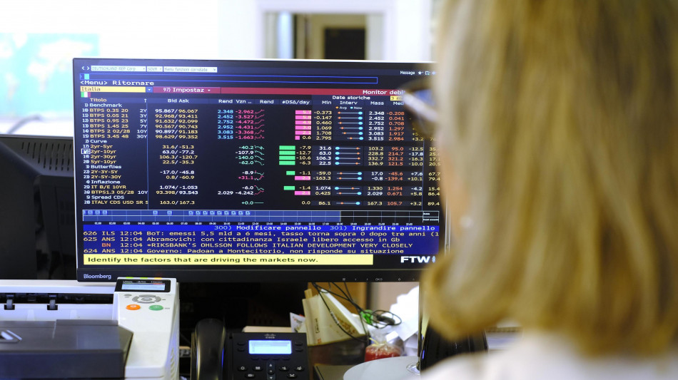 Lo spread tra Btp e Bund a 83,3 punti