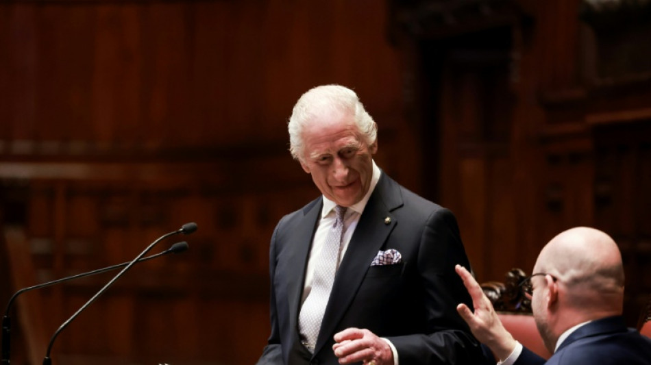 King Charles addresses Italian parliament, greets pope on visit to Rome