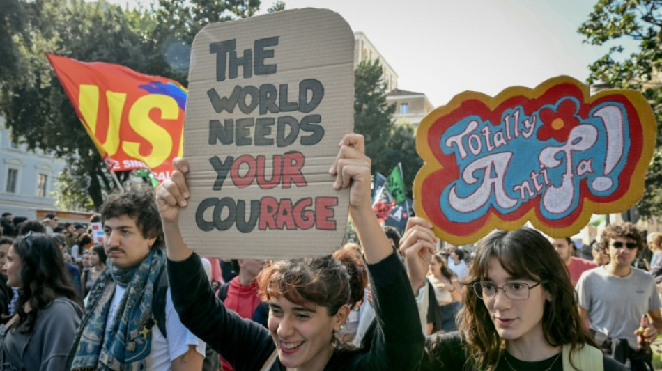 Thousands of students, workers protest in Italy under heavy security